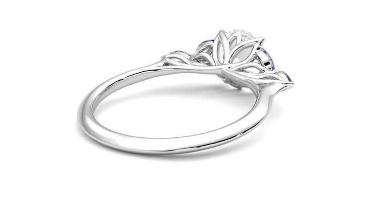 Taylor & Hart Tamora Round Engagement Ring 360 degree image 13