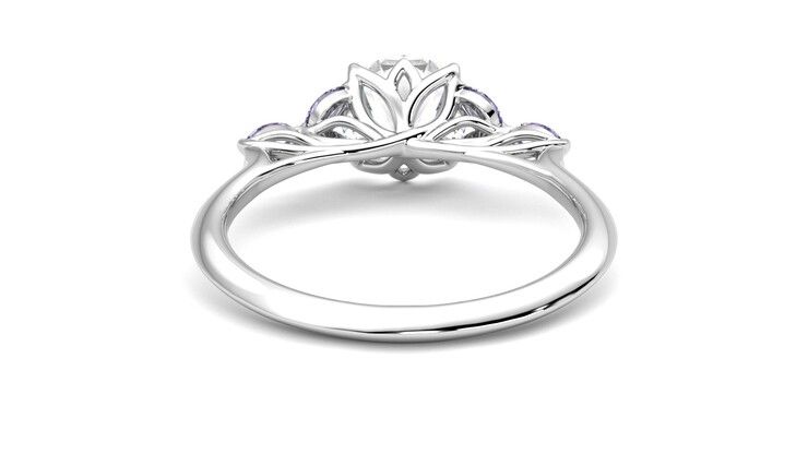 Taylor & Hart Tamora Round Engagement Ring 360 degree image 15