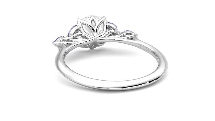 Taylor & Hart Tamora Round Engagement Ring 360 degree image 16