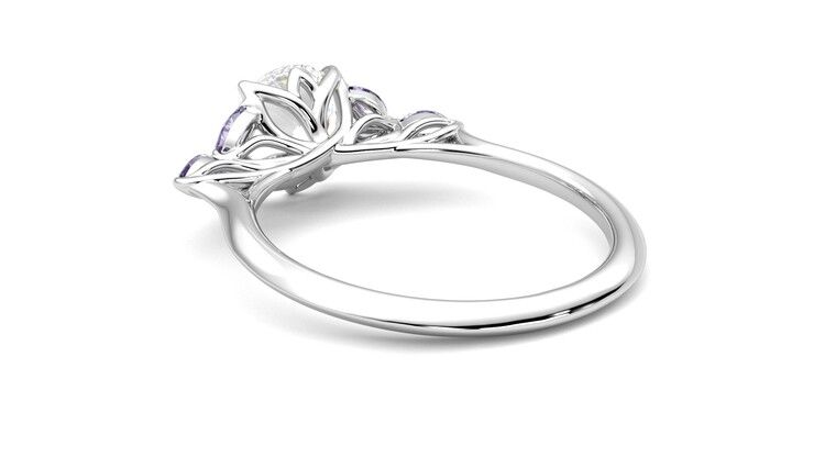 Taylor & Hart Tamora Round Engagement Ring 360 degree image 17