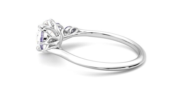 Taylor & Hart Tamora Round Engagement Ring 360 degree image 19