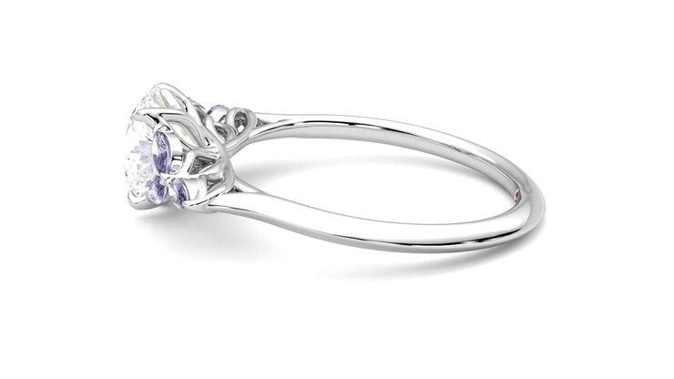 Taylor & Hart Tamora Round Engagement Ring 360 degree image 20