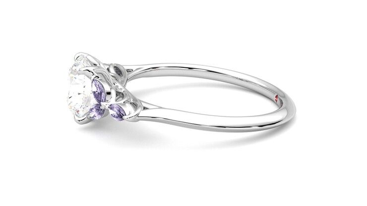 Taylor & Hart Tamora Round Engagement Ring 360 degree image 21