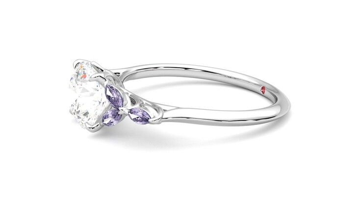 Taylor & Hart Tamora Round Engagement Ring 360 degree image 22