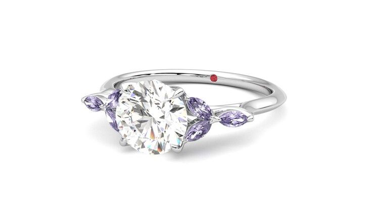 Taylor & Hart Tamora Round Engagement Ring 360 degree image 26