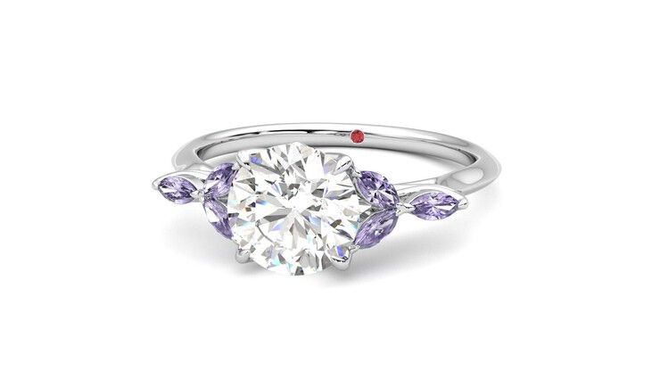 Taylor & Hart Tamora Round Engagement Ring 360 degree image 27