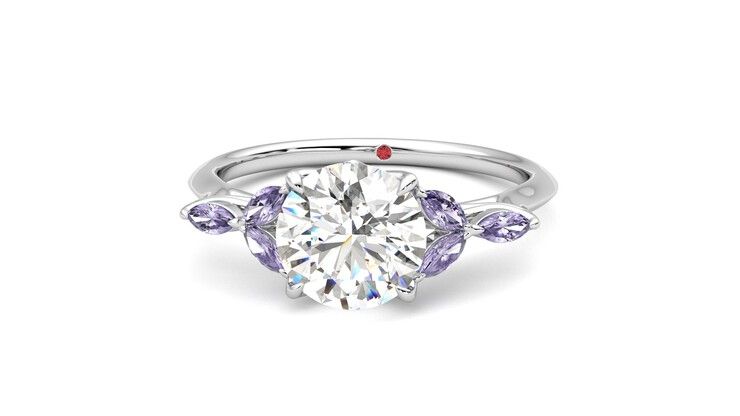 Taylor & Hart Tamora Round Engagement Ring 360 degree image 28