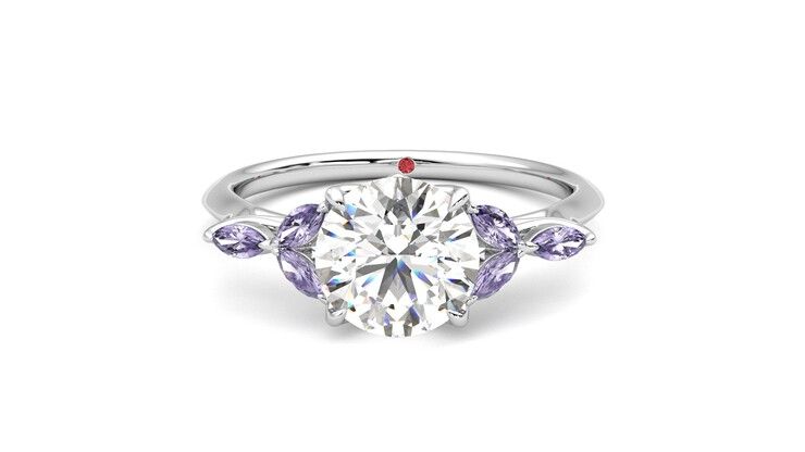 Taylor & Hart Tamora Round Engagement Ring 360 degree image 29