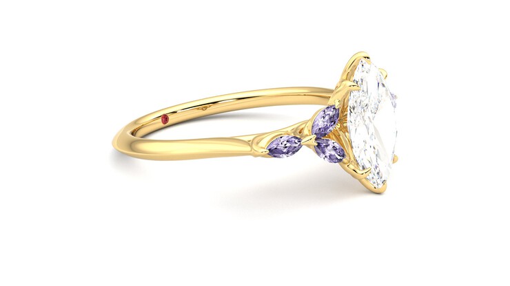 Taylor & Hart Tamora Marquise Engagement Ring 360 degree image 7