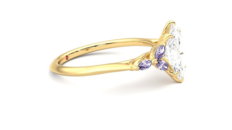 Taylor & Hart Tamora Marquise Engagement Ring 360 degree image 8