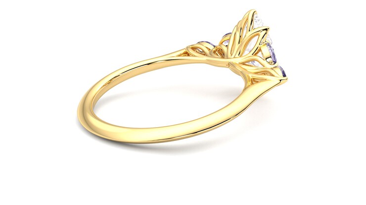 Taylor & Hart Tamora Marquise Engagement Ring 360 degree image 12