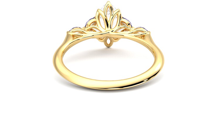 Taylor & Hart Tamora Marquise Engagement Ring 360 degree image 15