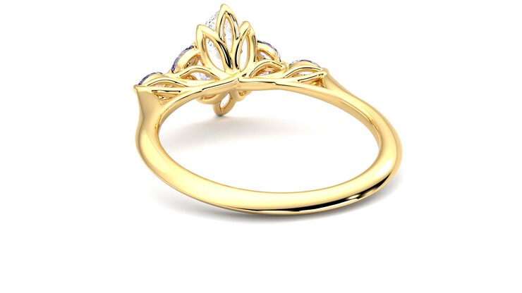 Taylor & Hart Tamora Marquise Engagement Ring 360 degree image 16