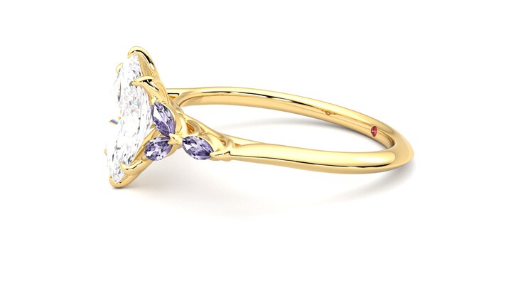 Taylor & Hart Tamora Marquise Engagement Ring 360 degree image 22