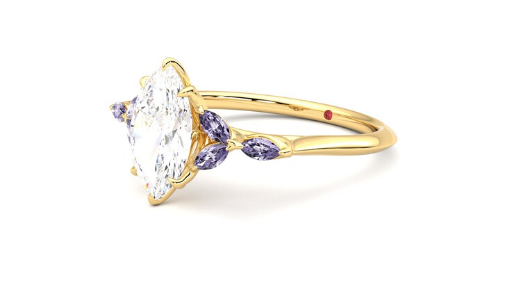 Taylor & Hart Tamora Marquise Engagement Ring 360 degree image 24