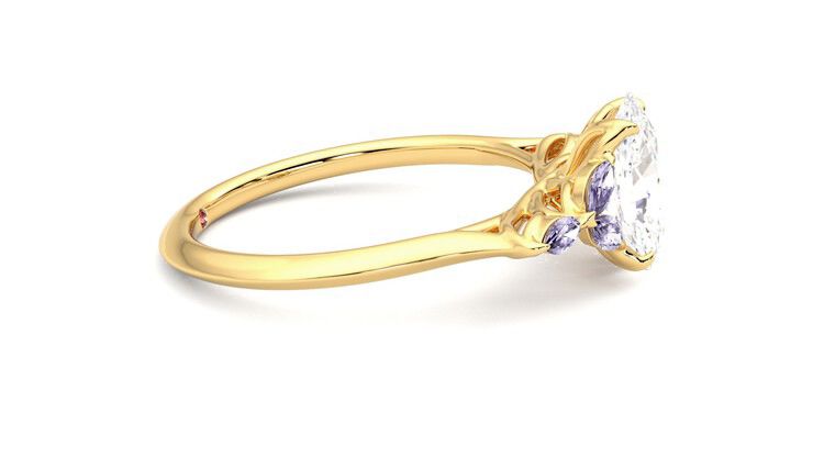 Taylor & Hart Tamora Oval Engagement Ring 360 degree image 9