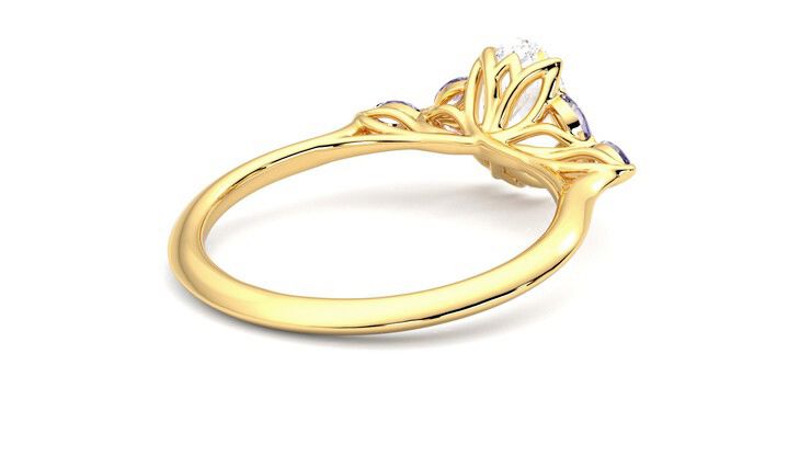 Taylor & Hart Tamora Oval Engagement Ring 360 degree image 13
