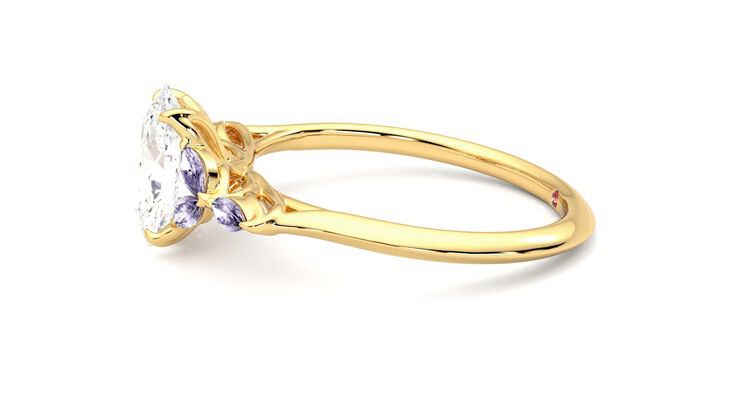 Taylor & Hart Tamora Oval Engagement Ring 360 degree image 21