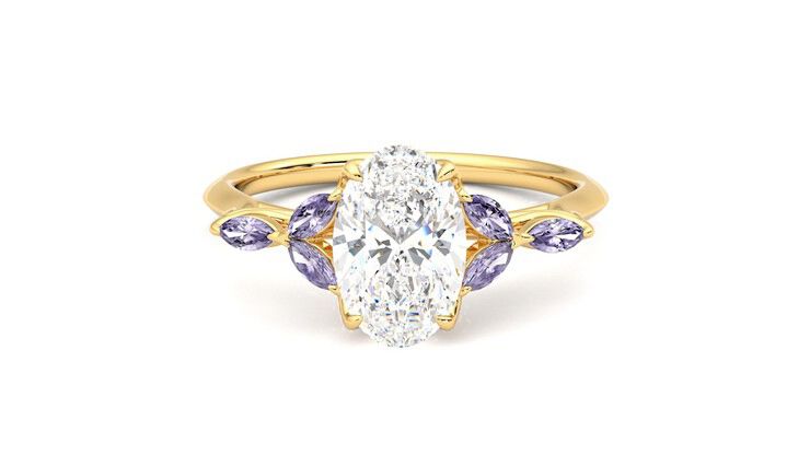 Taylor & Hart Tamora Oval Engagement Ring 360 degree image 29