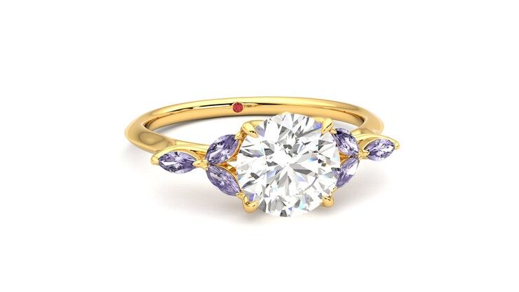 Taylor & Hart Tamora Round Engagement Ring 360 degree image 3