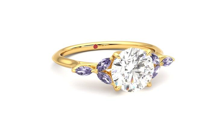 Taylor & Hart Tamora Round Engagement Ring 360 degree image 4