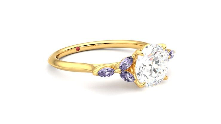 Taylor & Hart Tamora Round Engagement Ring 360 degree image 6