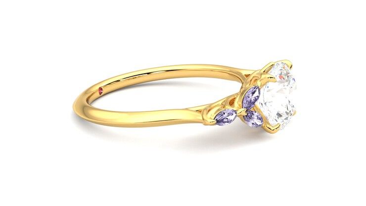 Taylor & Hart Tamora Round Engagement Ring 360 degree image 8