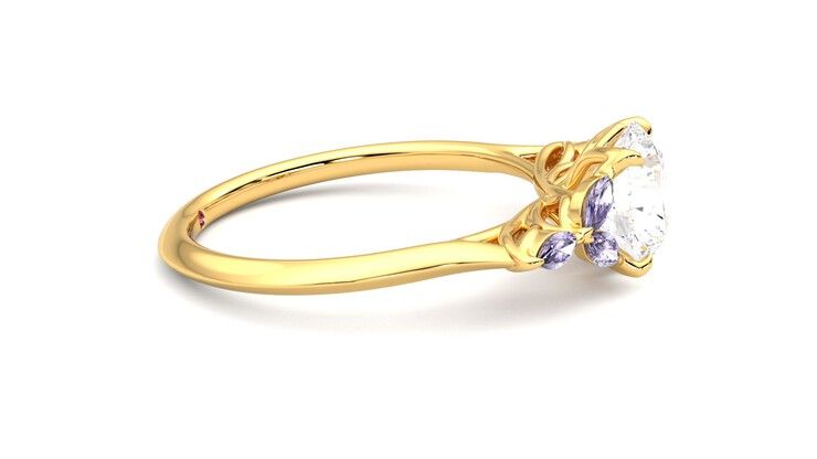 Taylor & Hart Tamora Round Engagement Ring 360 degree image 9