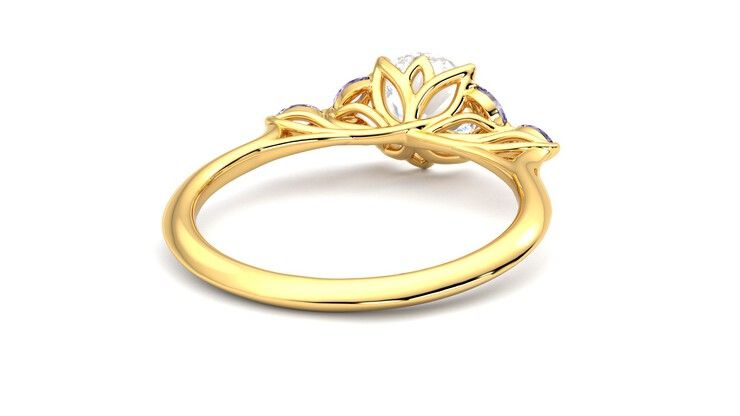 Taylor & Hart Tamora Round Engagement Ring 360 degree image 14