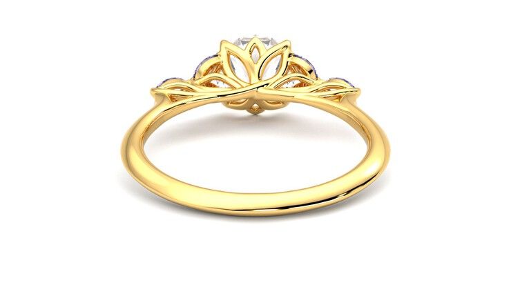 Taylor & Hart Tamora Round Engagement Ring 360 degree image 15