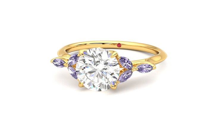 Taylor & Hart Tamora Round Engagement Ring 360 degree image 27