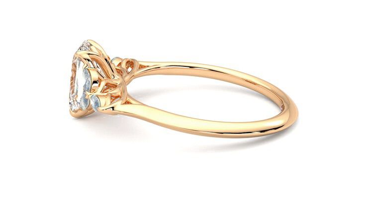 Taylor & Hart Tamora Emerald Engagement Ring 360 degree image 20