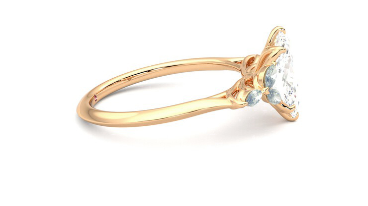 Taylor & Hart Tamora Marquise Engagement Ring 360 degree image 9