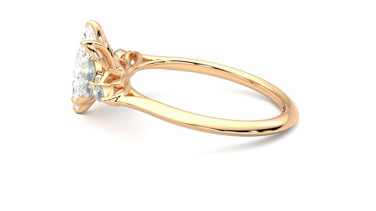 Taylor & Hart Tamora Marquise Engagement Ring 360 degree image 20