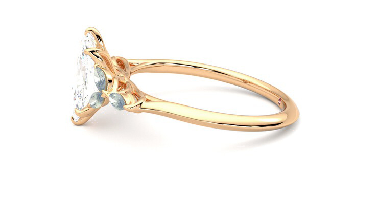 Taylor & Hart Tamora Marquise Engagement Ring 360 degree image 21
