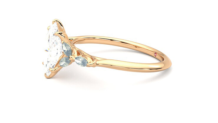 Taylor & Hart Tamora Marquise Engagement Ring 360 degree image 22