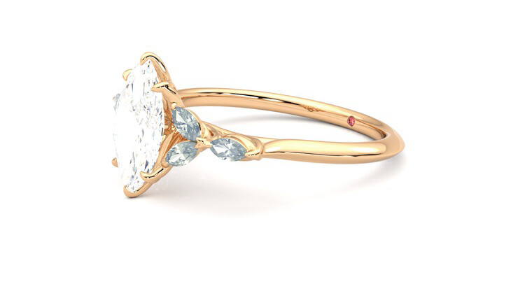Taylor & Hart Tamora Marquise Engagement Ring 360 degree image 23