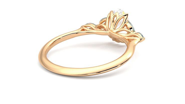 Taylor & Hart Tamora Oval Engagement Ring 360 degree image 13