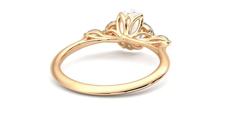 Taylor & Hart Tamora Oval Engagement Ring 360 degree image 14