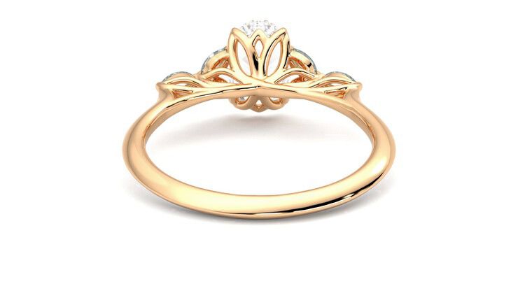 Taylor & Hart Tamora Oval Engagement Ring 360 degree image 15