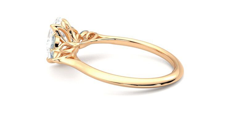 Taylor & Hart Tamora Oval Engagement Ring 360 degree image 19