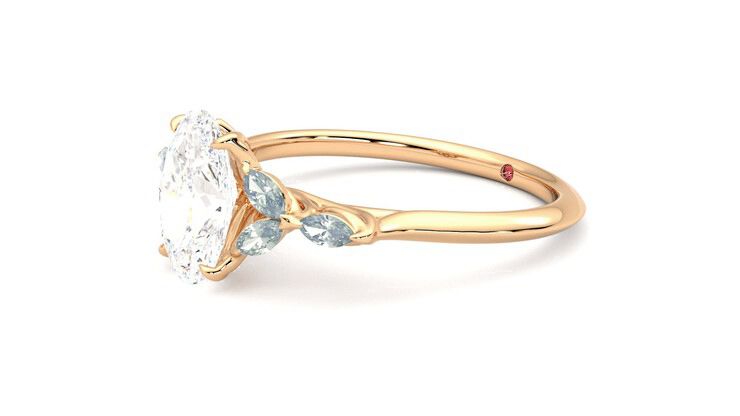 Taylor & Hart Tamora Oval Engagement Ring 360 degree image 23