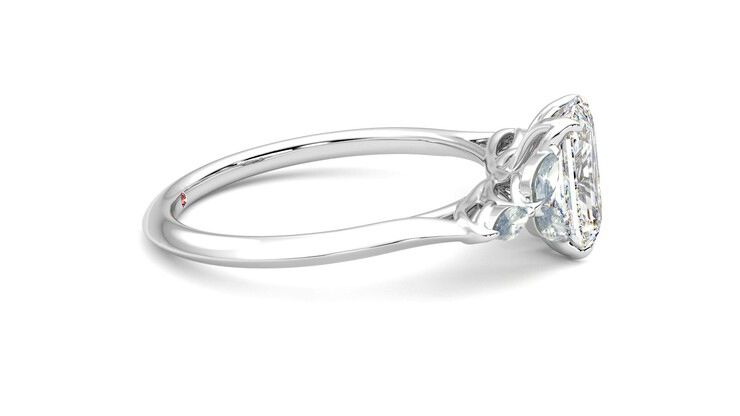 Taylor & Hart Tamora Emerald Engagement Ring 360 degree image 9