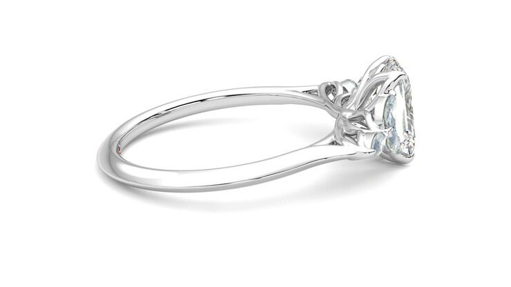 Taylor & Hart Tamora Emerald Engagement Ring 360 degree image 10