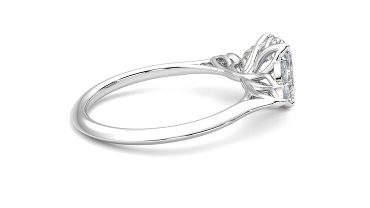 Taylor & Hart Tamora Emerald Engagement Ring 360 degree image 11