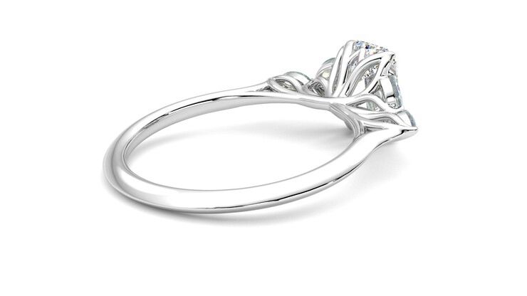 Taylor & Hart Tamora Emerald Engagement Ring 360 degree image 12
