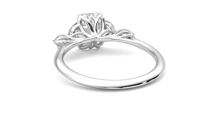 Taylor & Hart Tamora Emerald Engagement Ring 360 degree image 16