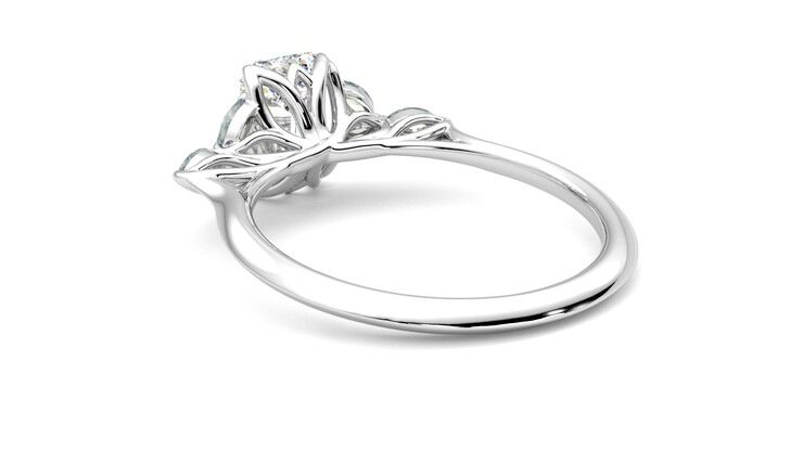 Taylor & Hart Tamora Emerald Engagement Ring 360 degree image 17