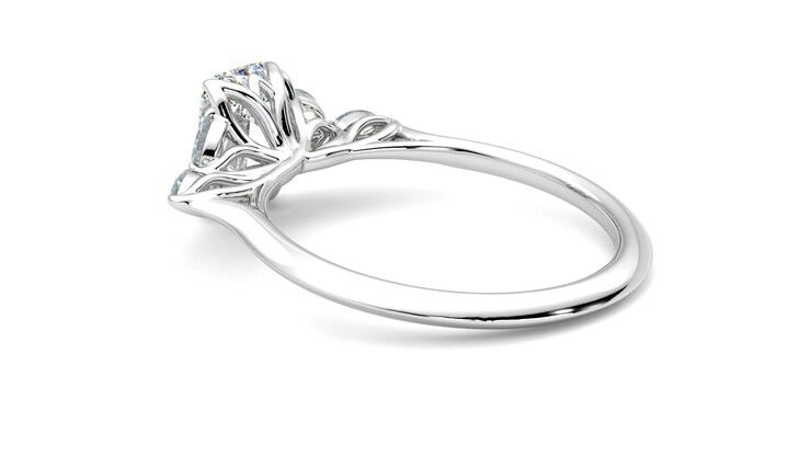 Taylor & Hart Tamora Emerald Engagement Ring 360 degree image 18