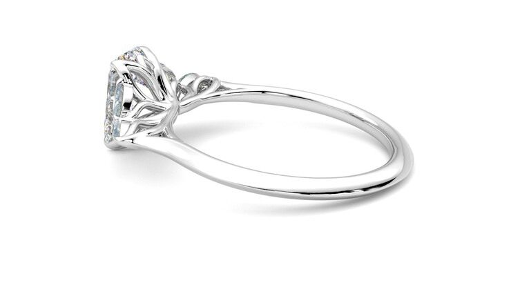 Taylor & Hart Tamora Emerald Engagement Ring 360 degree image 19